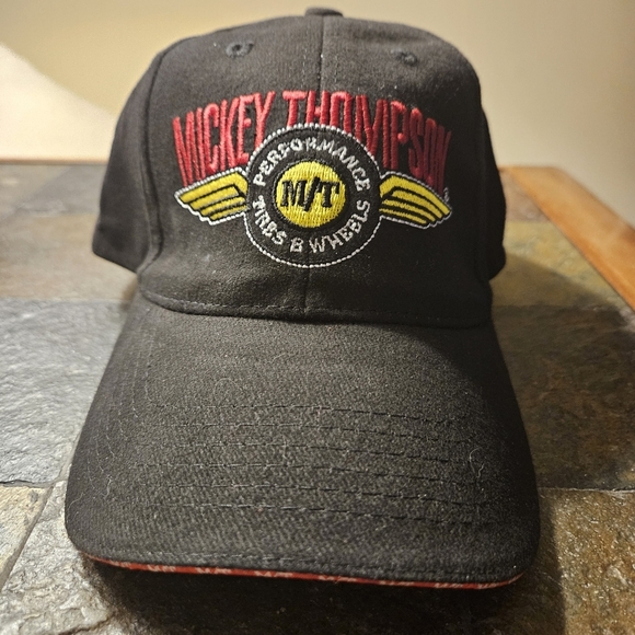 Mickey Thompson Performance Tires & Wheels Adjustable Strap Belt Black Hat. NOS - Picture 1 of 5